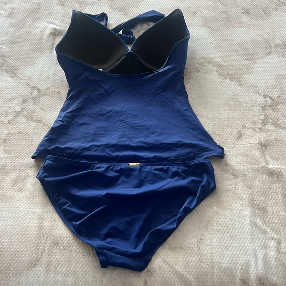 Lauren Ralph Lauren Blue Bikini with Halter Neck Tankini and Bikini Bottom - Picture 10 of 15